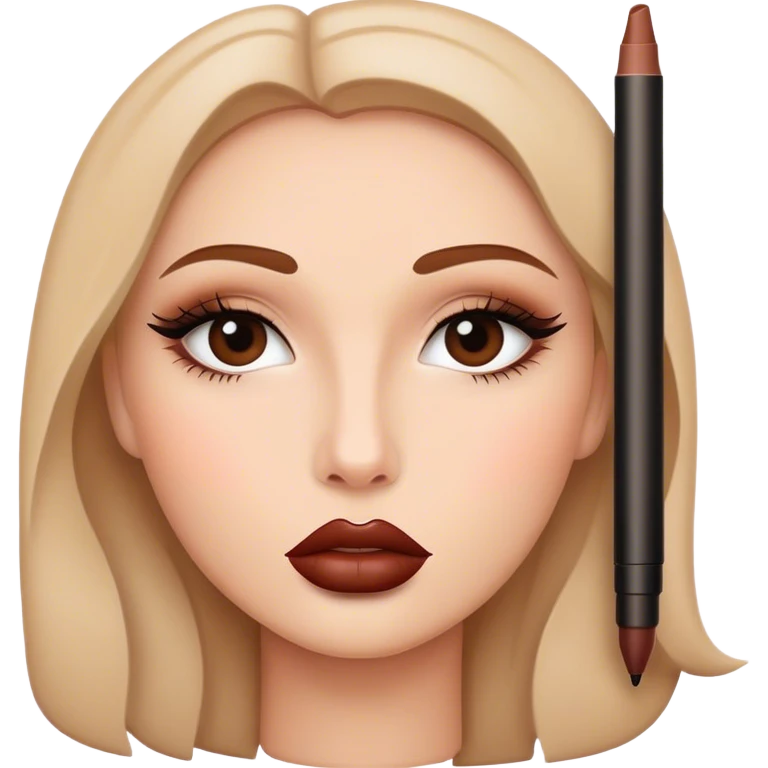 mac brown lip liner cosmetic emoji