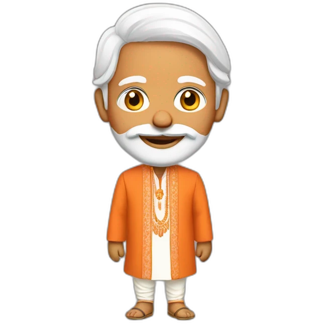 modi with indian attire emoji