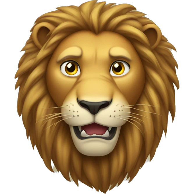 Lion showing disgust emoji