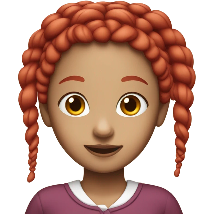 Wendy’s girl red braids white skin emoji