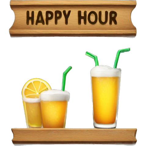 happy hour sign emoji