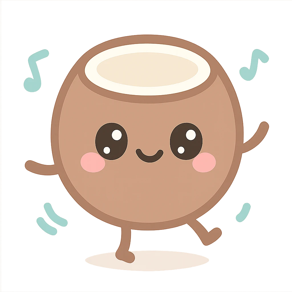 dancing coconut emoji