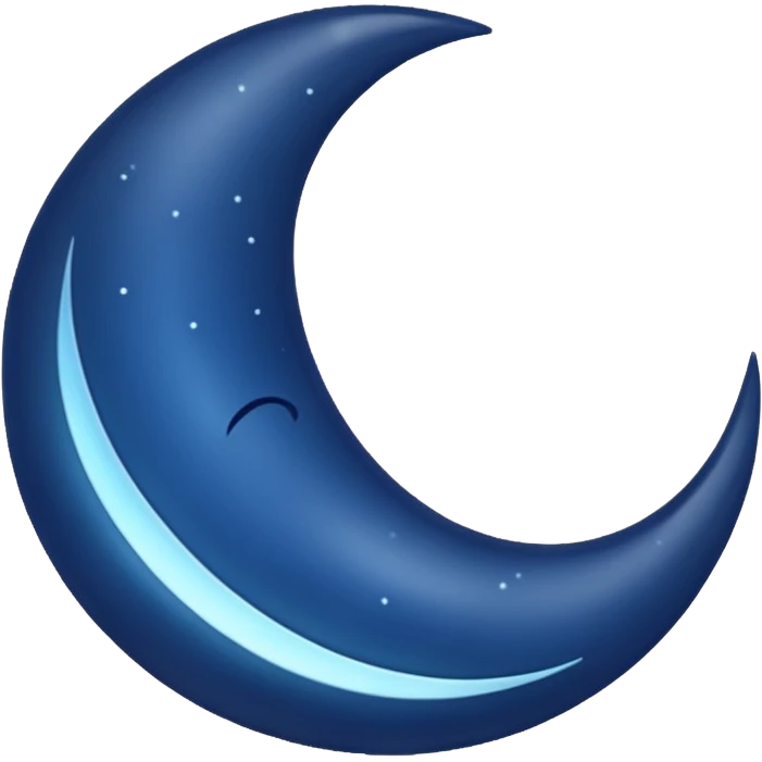 Dark blue crescent moon emoji