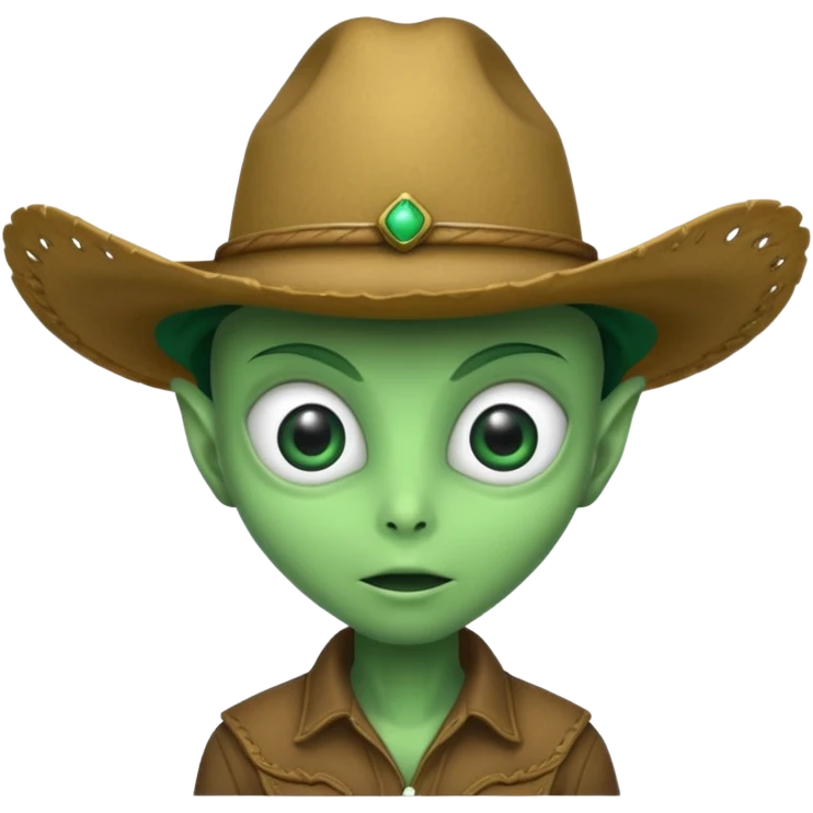 Alien with a cowboy hat emoji