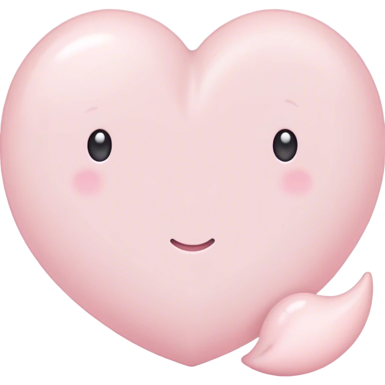 Pale pastel pink love emoji