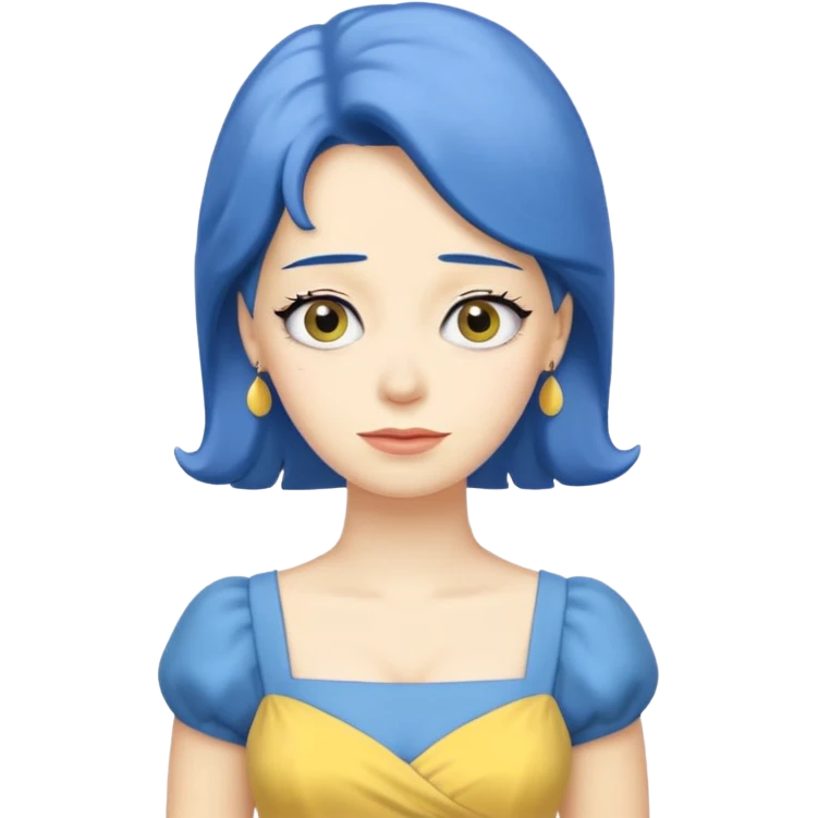 Marge Simpson with dress yellow emoji