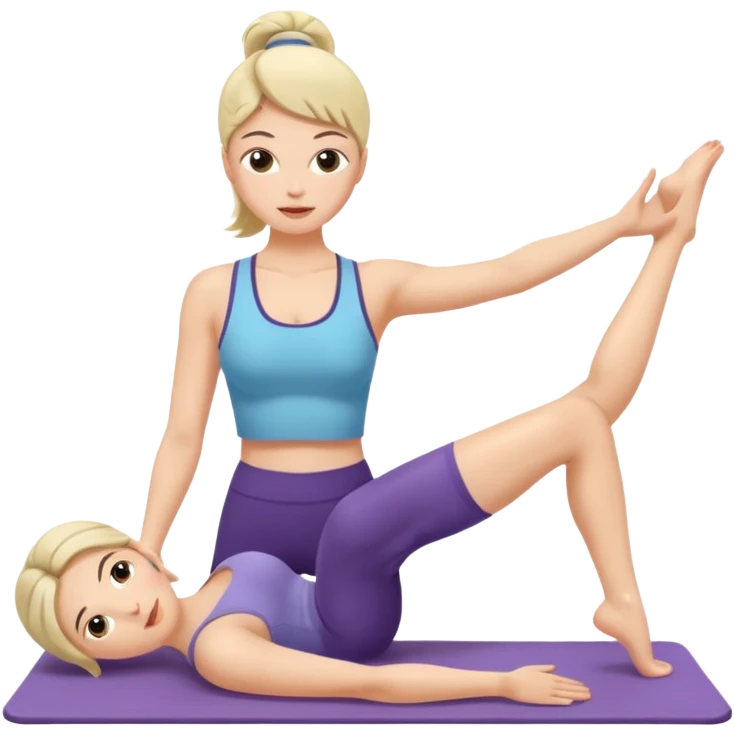 a woman doing pilates emoji