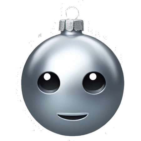 Chrome aestethic christmas ornament emoji