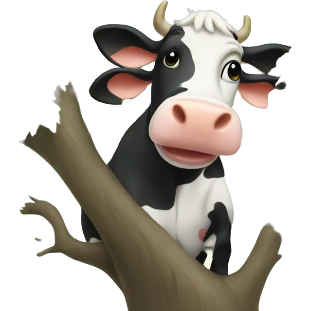 Cow in a tree emoji