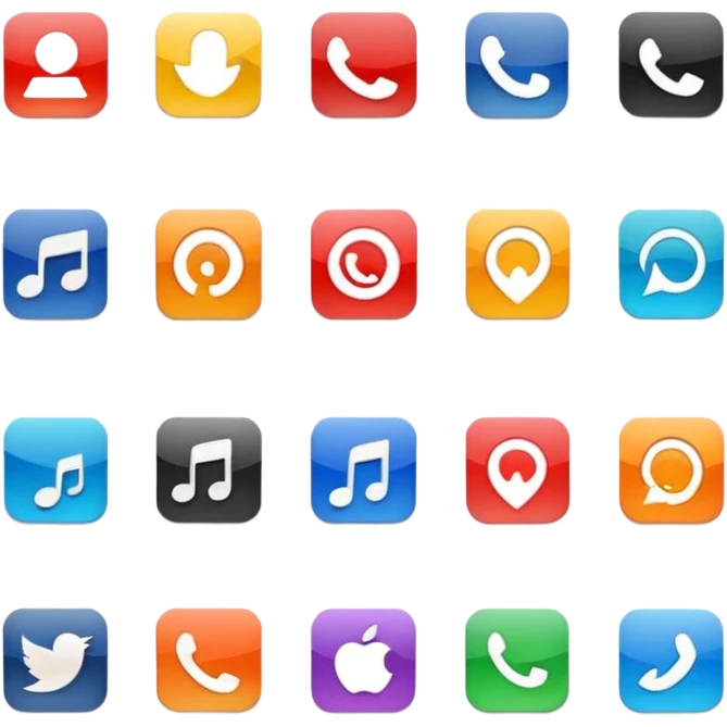 Different software logos emoji