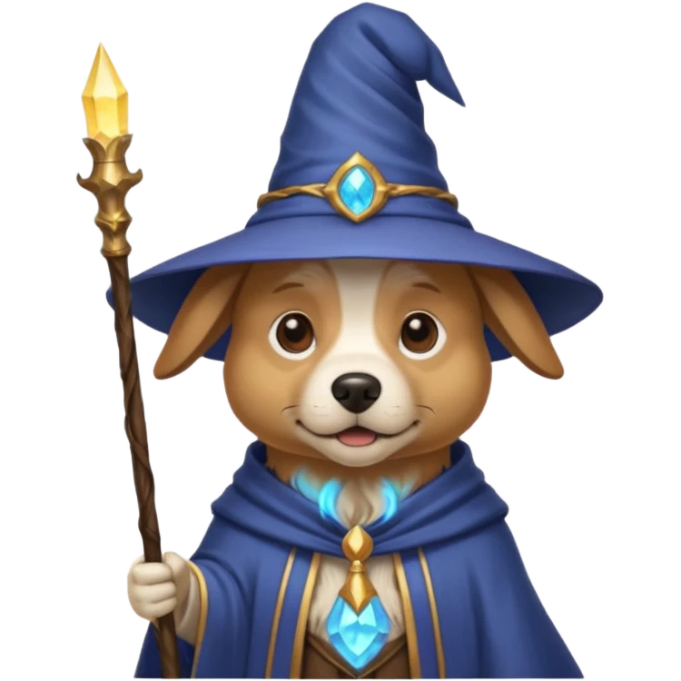 Dog wizard emoji