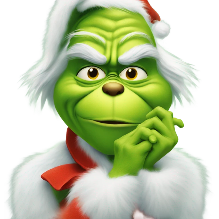 Grinch rubbing hands together emoji