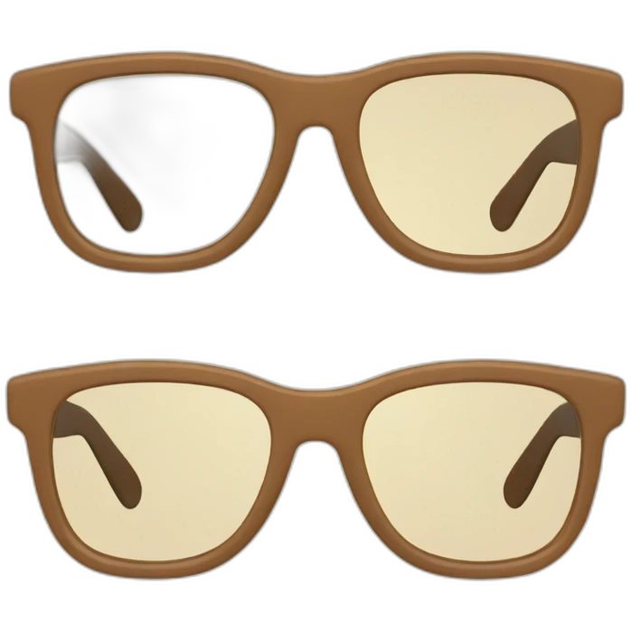 tan glasses emoji