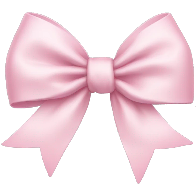 Light pink bow emoji