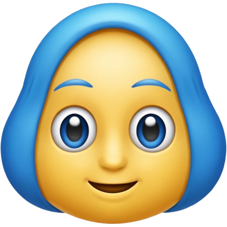 Un emojin de concha de vieira azul  emoji