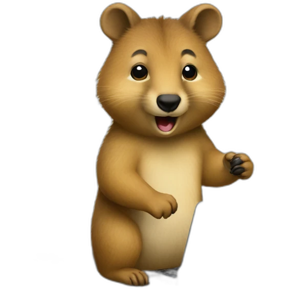 quokka working with laptop emoji