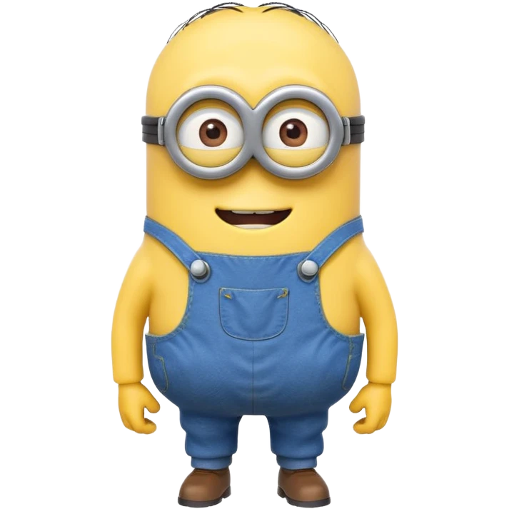 A yellow minion showing his butt emoji