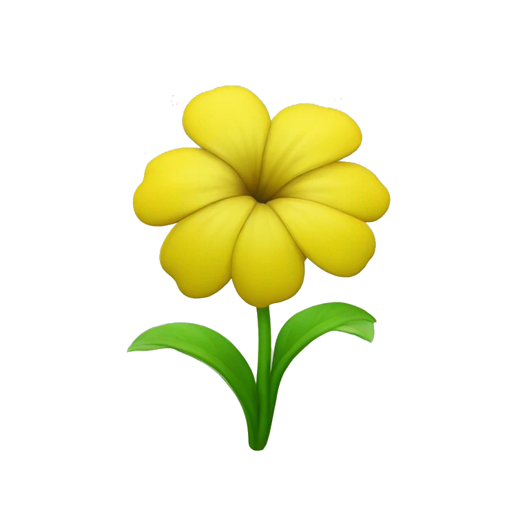 Yellow flower with greGreen inside emoji