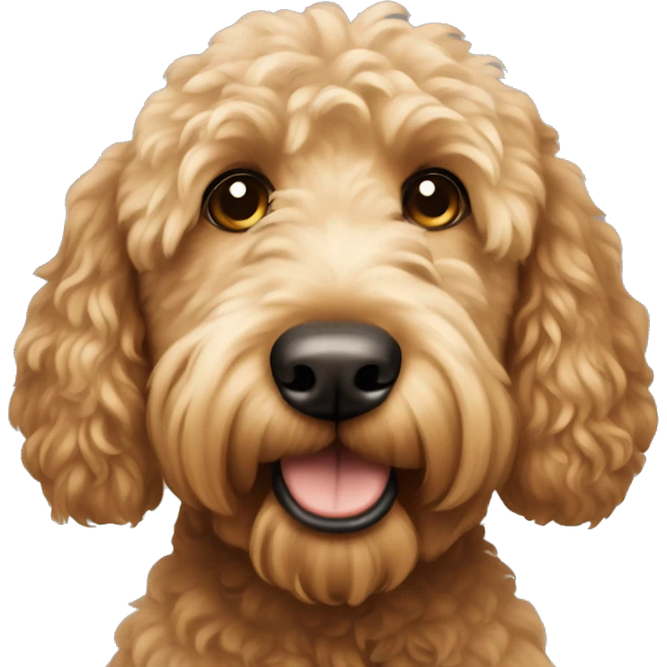 golden doodle dog with brown hair  emoji