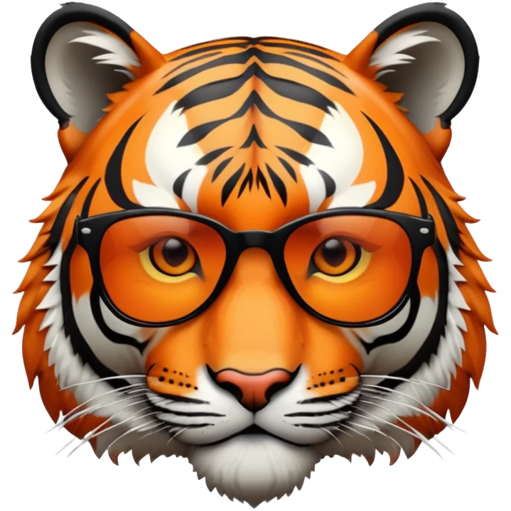 tiger head with dark sunglasses emoji