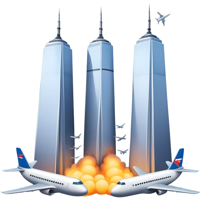 Twin towers planes emoji