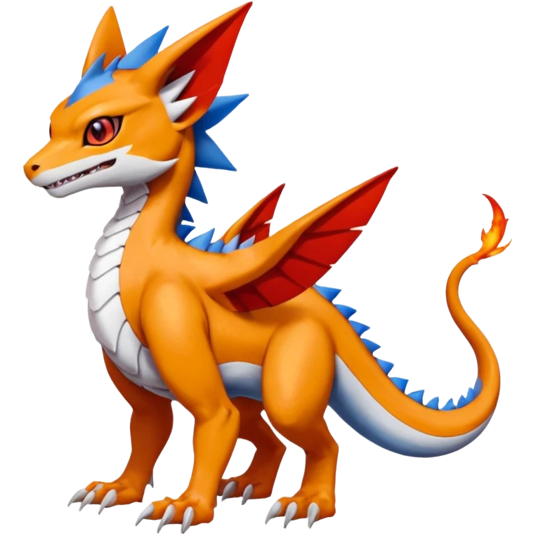 Gabite-Veemon-Raidramon-Digimon-Latias-Peppercat-Pokémon-Flamedramon-fusion-animal-hybrid-creature, Full body  emoji