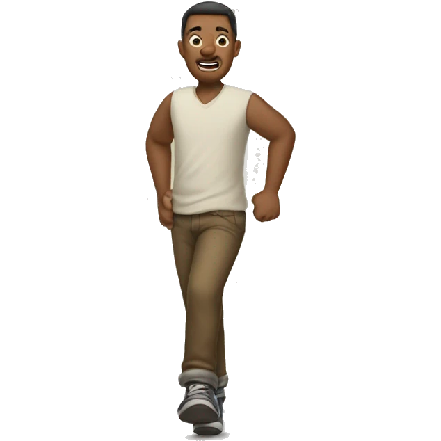 three legged man,  emoji