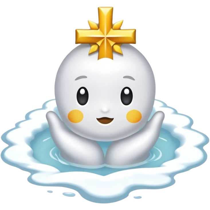 baptized emblem white emoji