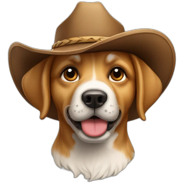 Chien avec un chapeau de cowboy  emoji