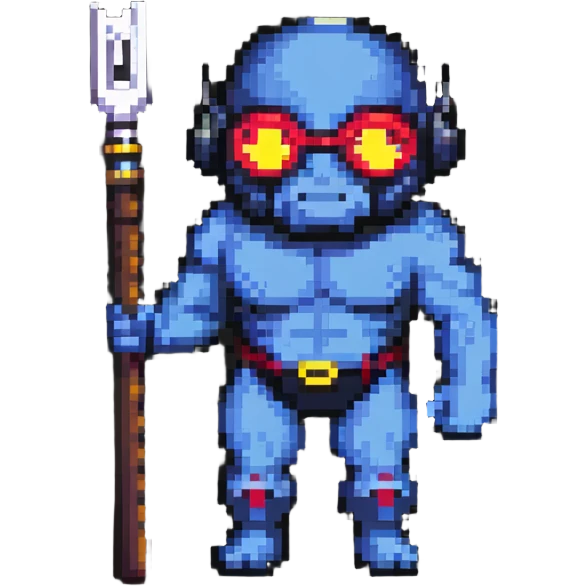 Cyclops with club emoji