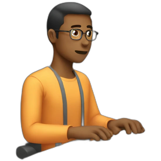 chad using computer emoji