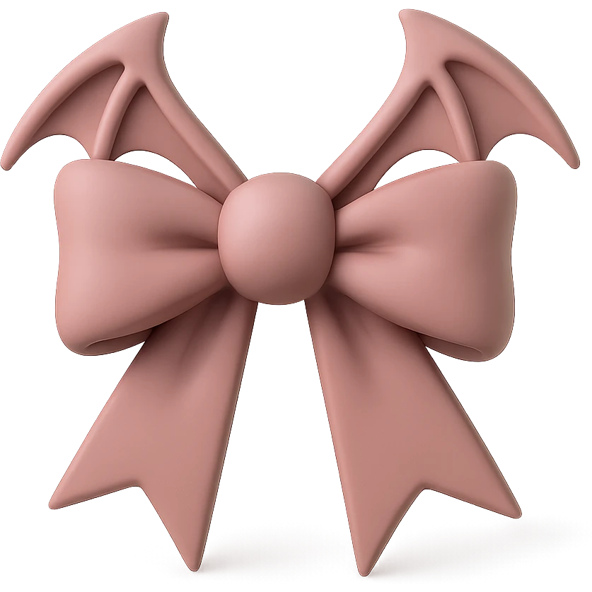 pink gothic bow emoji