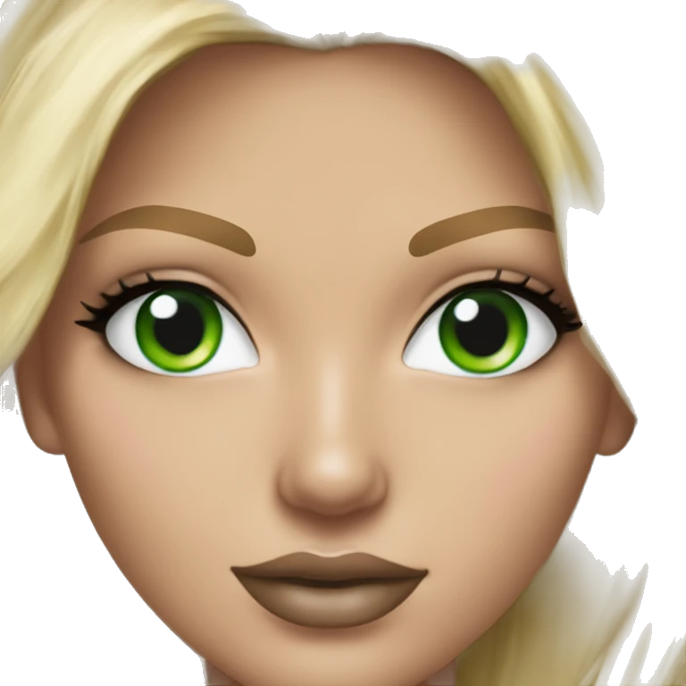 Realistic victoria secret model blonde green eyes  emoji