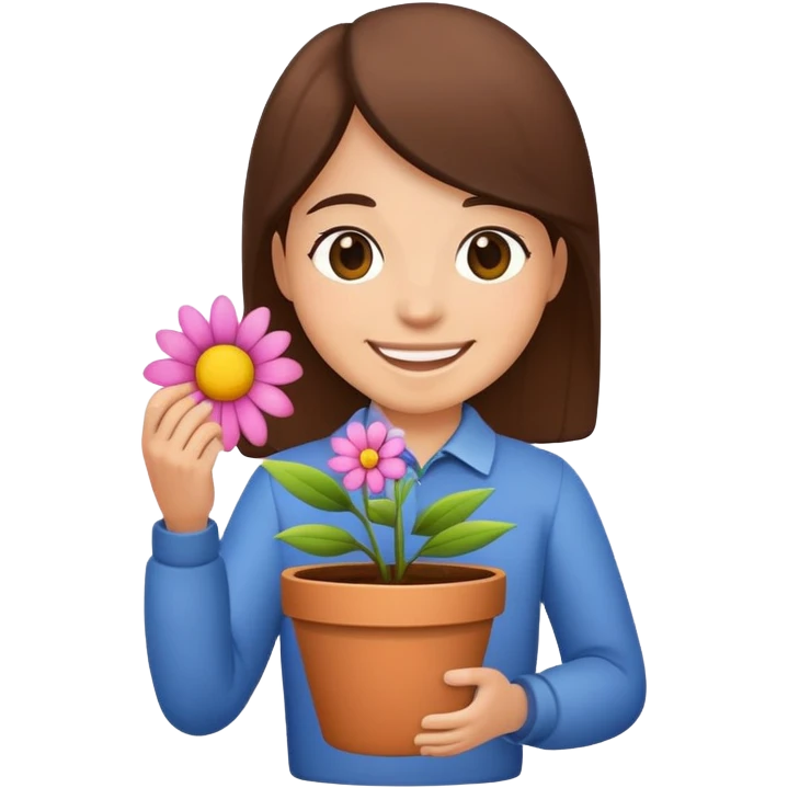Mozes li mi napraviti emoji covjeka koji drzi pitar sa cvjecem emoji