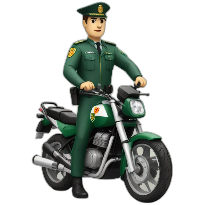 Guardia civil en moto emoji