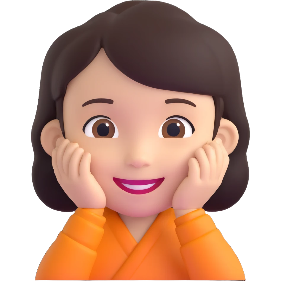 Smiling Indonesian child with dark hair emoji