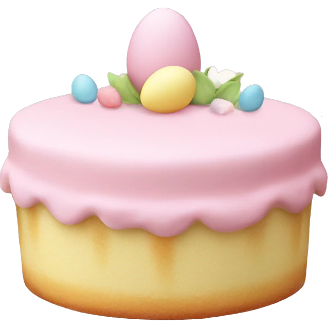 Easter pastel light pink cake emoji
