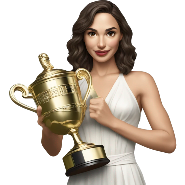 Gal gadot holding Wimbledon trophy  emoji
