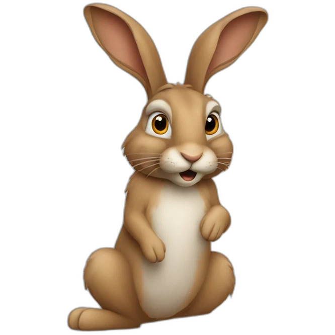 hare with computer emoji