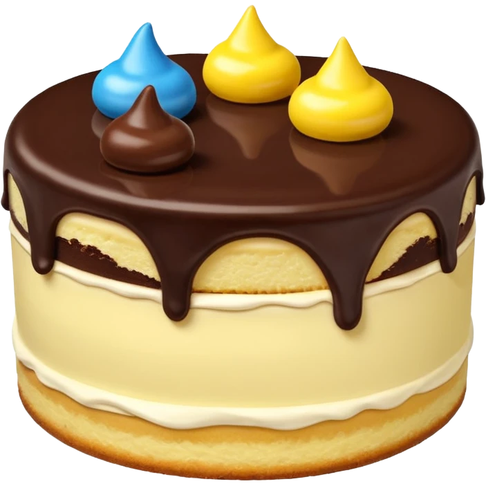 Inside out movie theme Boston cream pie emoji