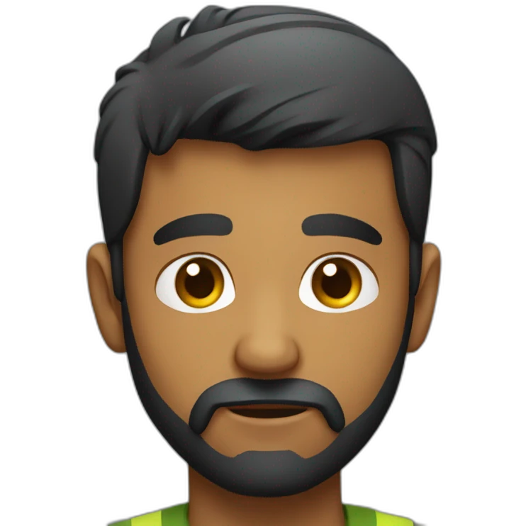 annoyed sri lankan 25 year old with a beard emoji