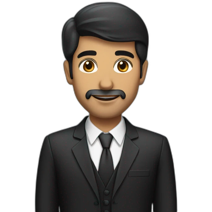 Arabic Canadian man in a dark suit emoji