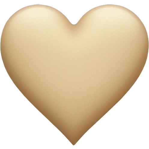 Beige heart emoji