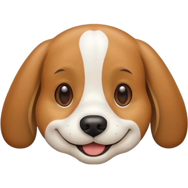 Beagle with a smile emoji