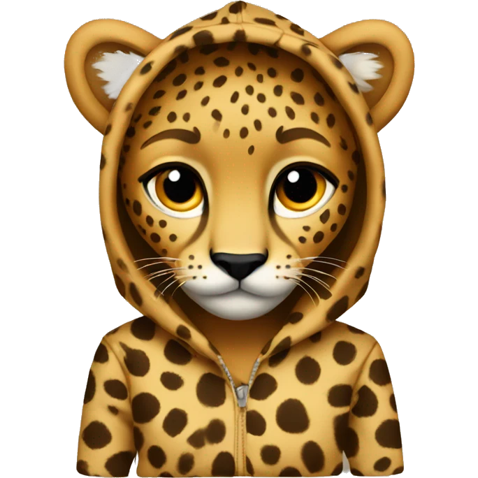 Cheetah print hoodie  emoji