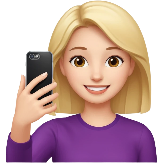 Girl taking selfie emoji