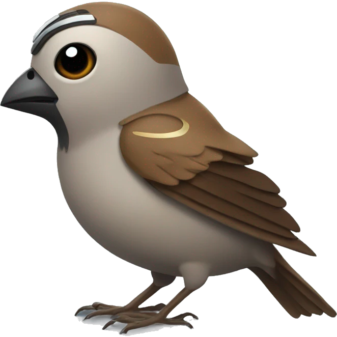 sparrow with a jetpack emoji