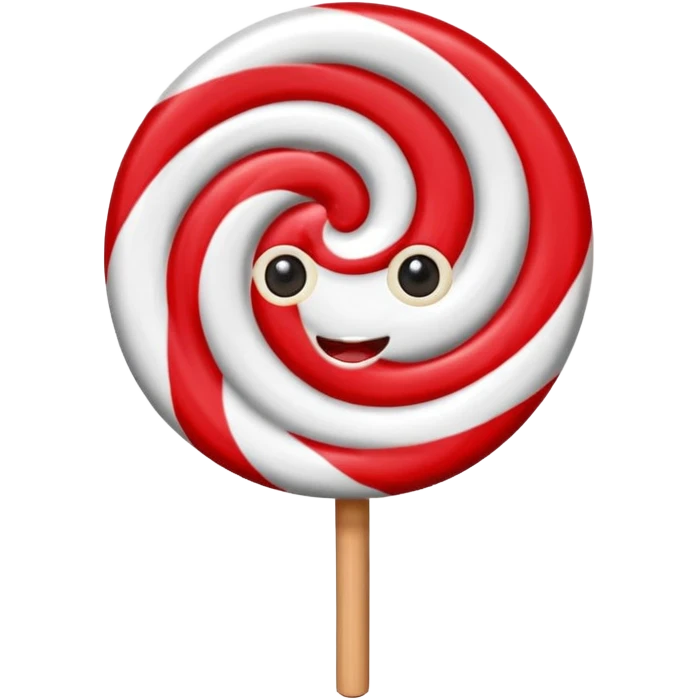 cute lollipop with eyes and mouth hair and personality emoji