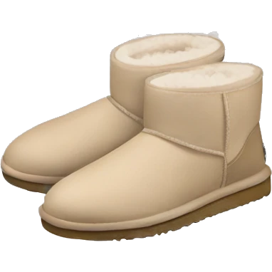 pastel beige mini ugg  emoji