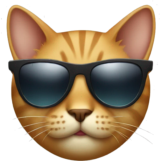Cat with sunglasses emoji